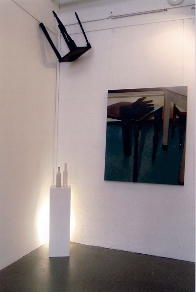 In der Galerie BAAL anlässlich der Eröffnung der Ausstellung „Inge Höher – Mit Künstlern am Tisch“ im Januar 2009