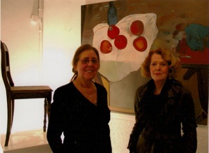 Mit Ursula Bode in der Galerie BAAL anlässlich der Eröffnung der Ausstellung
„Inge Höher – Mit Künstlern am Tisch“ im Januar 2009