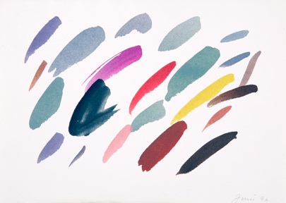 Via Senese, Farbstudie III, Gouache/Papier, 17 x 24 cm, 1996