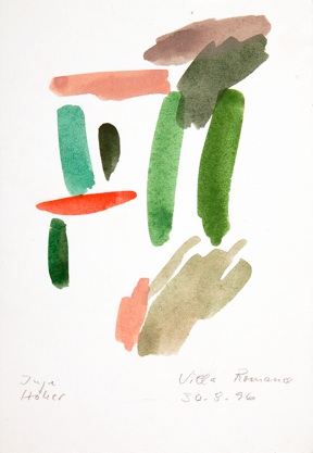 Via Senese, Farbstudie V, Gouache/Papier, 24 x 17 cm, 1996