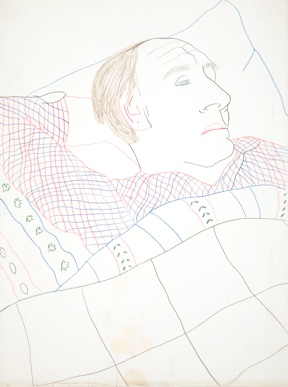 Bernhard, Berlin, Buntstift-Bleistift/Papier, 48 x 33 cm, 1969