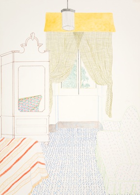 Catania, Buntstift-Bleistift/Papier, 48 x 33 cm, 1969